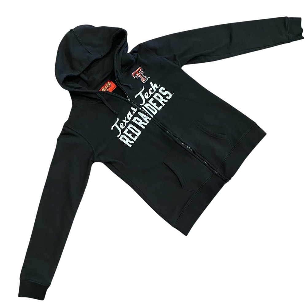 Texas Tech Red Raiders Hoodie Full Zip Cover One Black XL NCAA Kids Unisex - Picture 14 of 14